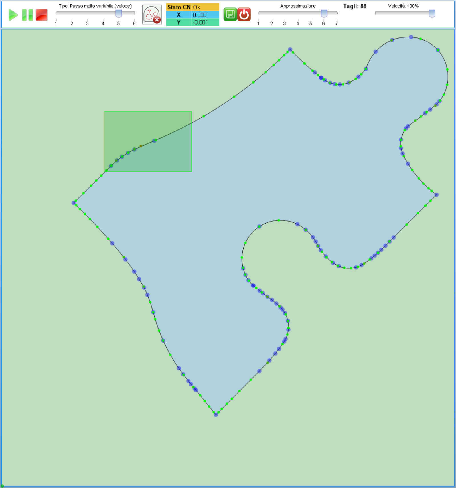 Perfect Scan - Esempio di selezione area da acquisire con maggior dettaglio