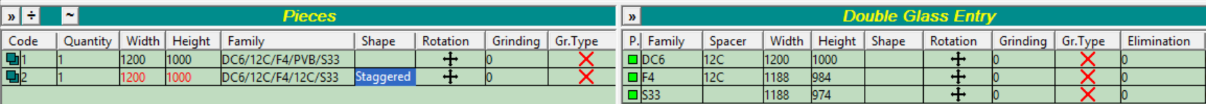 Insulating glass management - Screenshot